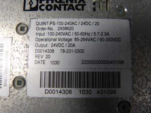 Sursa de tensiune Phoenix Contact Quint-PS-100-240AC/24DC/20