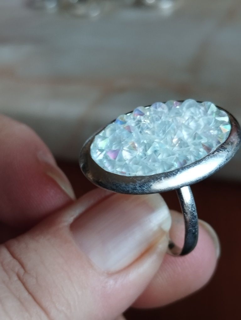 Inel din argint cu cristale Swarovski