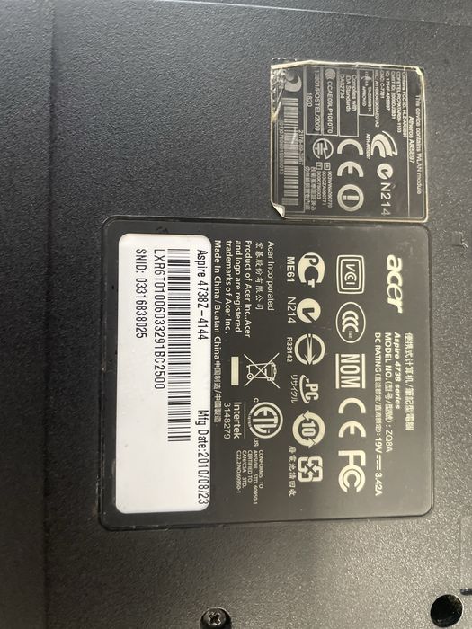 Acer aspire 4738