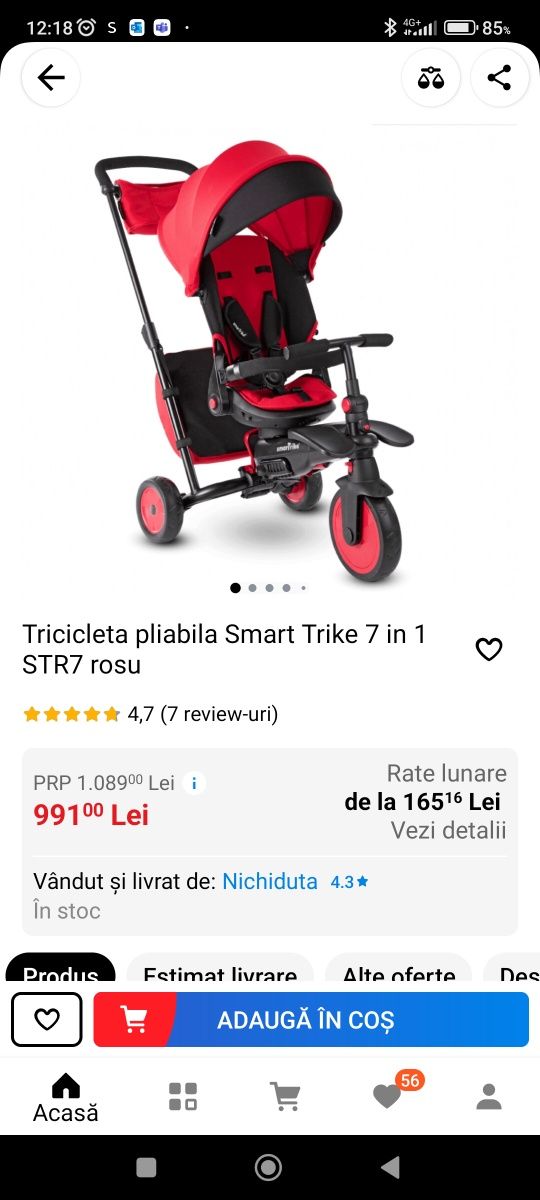 Tricicleta Smart trike 7in1-foarte puțin folosit