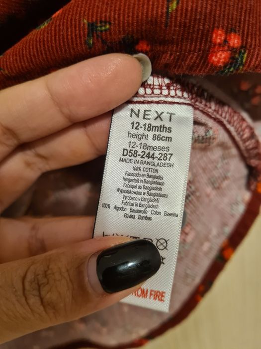 Vand rochita fetite pt Crăciun Vișinie Next 12-18 luni 86 cm