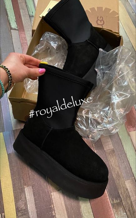 Ugg-uri dama blana si piele naturala