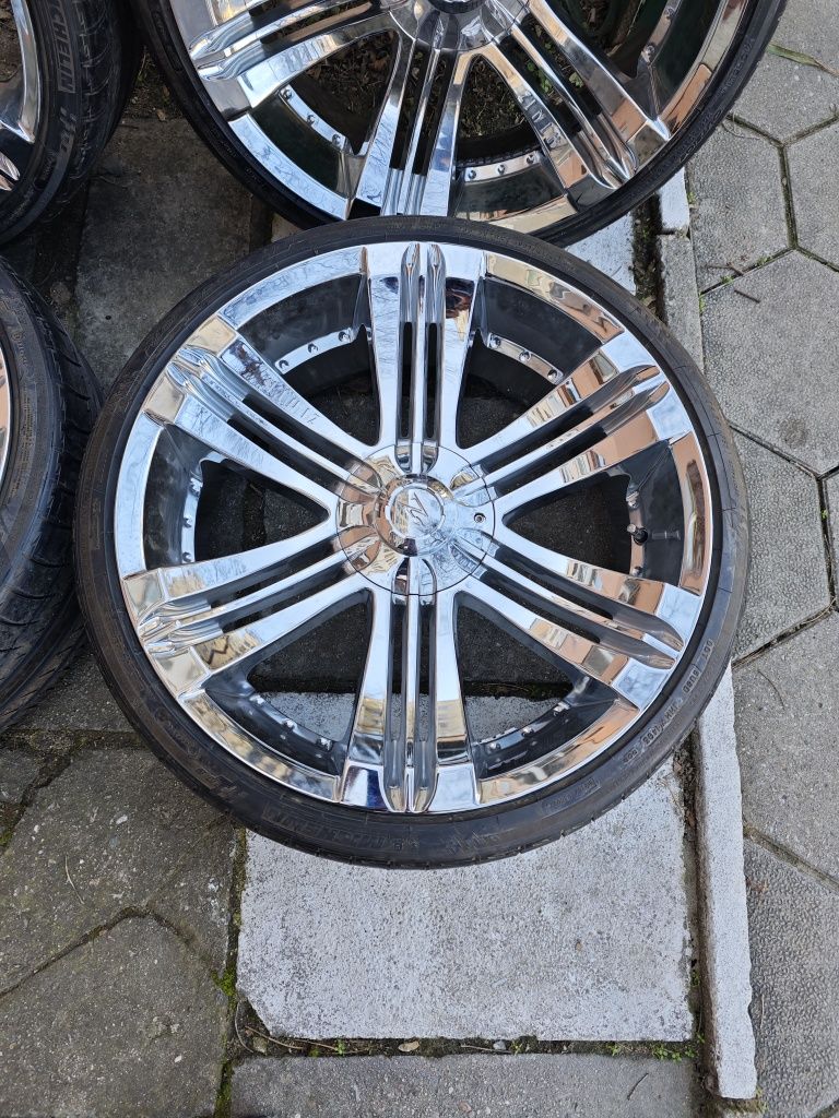 Джанти 22ки 5х120 с летни гуми Michelin Pilot Sport 255/30/22