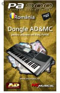 SD card AD MC Korg PA900 deblocare local instalare doua seturi sampler