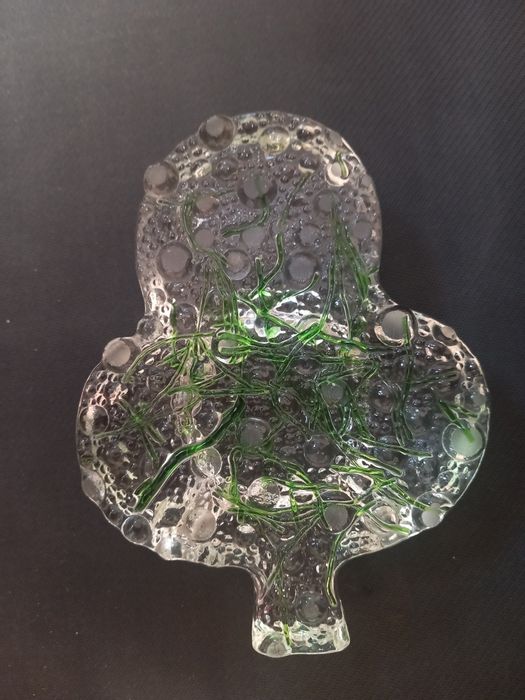 Scrumiera de sticla (cristal), decorativa, model deosebit