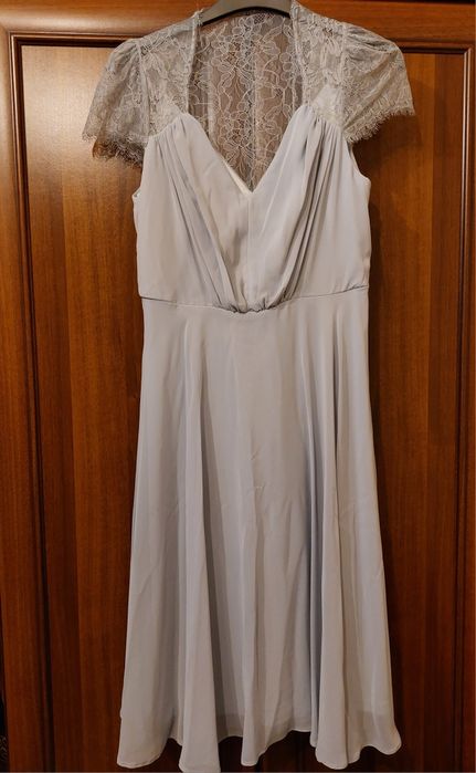 Rochie de ocazie, babydoll, decolteu in V si insertii  dantela