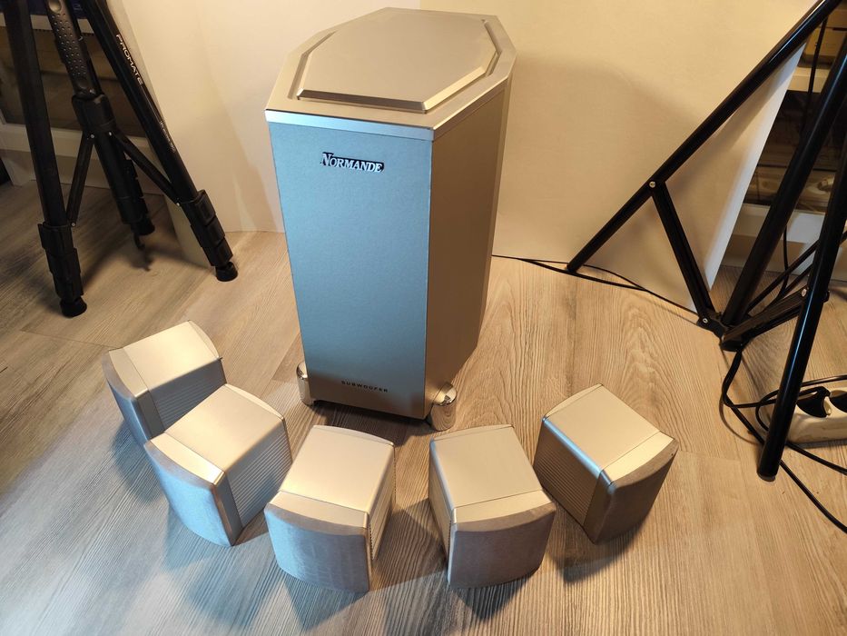 Boxe difuzoare cu subwoofer 5.1 5+1 Normadie 8ohm sateliti aluminiu