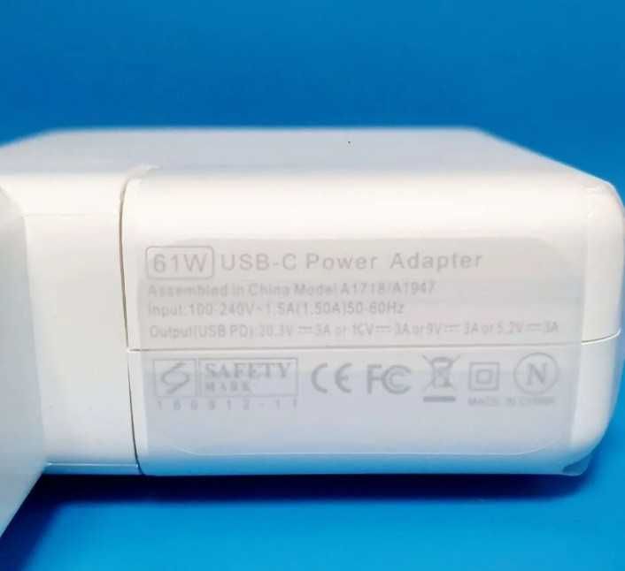 Блок питания зарядка iPad MacBook Type C 61W с кабелем