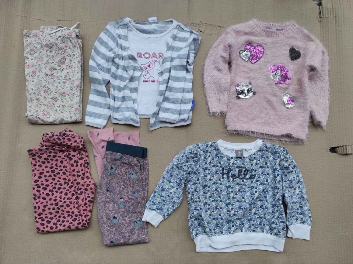 Lot fetițe 110, 5 ani 3 bluze, 3 pantaloni