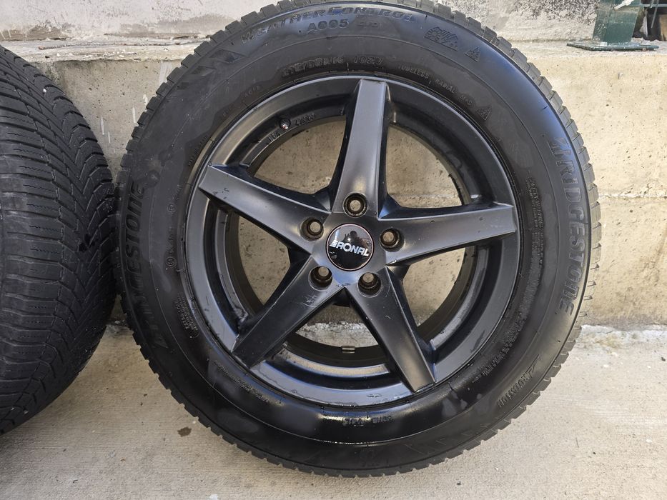 Джанти Ronal 5x112 j7 et45 16" audi  Vw Mercedes  С гуми Bridgestone