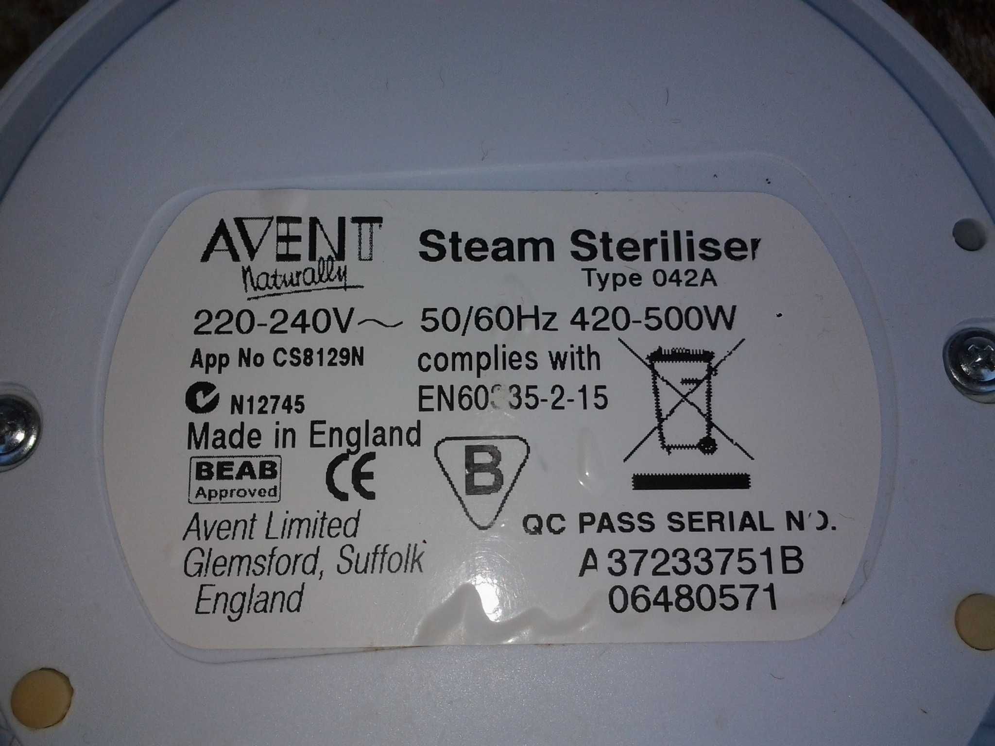**PHILIPS AVENT | sterilizator electric | 6 biberoane NUK