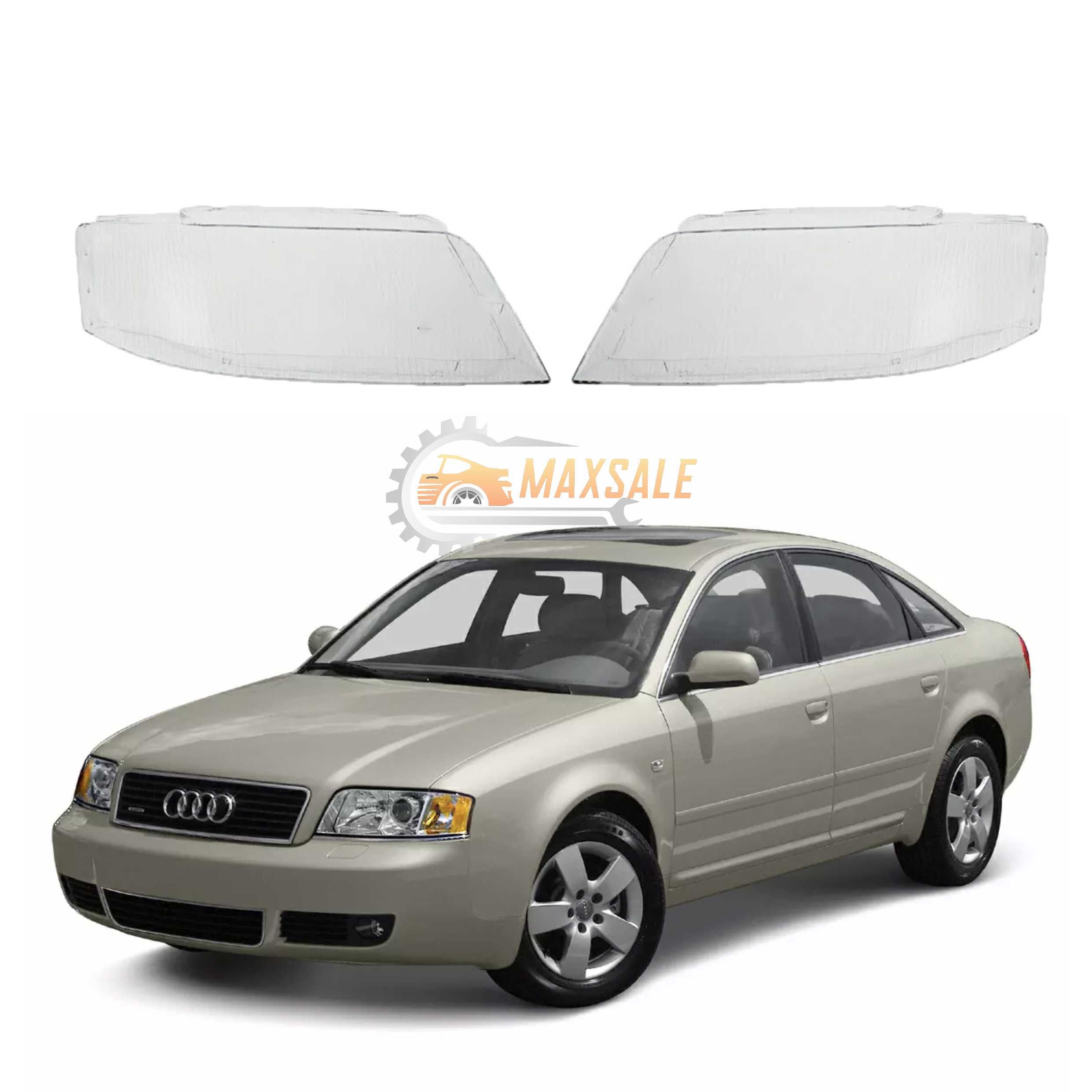 Капаци фарове Audi A6 C5 (98-02) фар ауди а6 ц5 комплект стъкло крушка