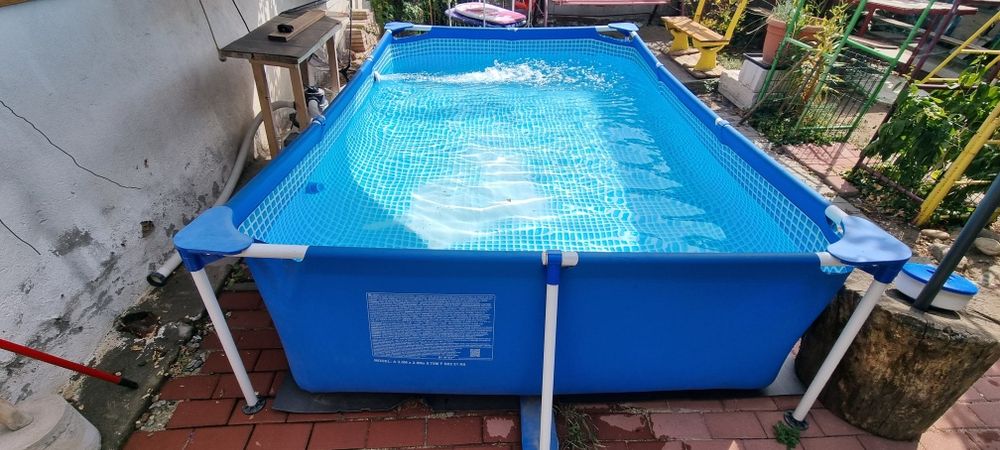 Piscina iNTEX 2x3 m cu 1 colt rupt+ sistem filtrare complet