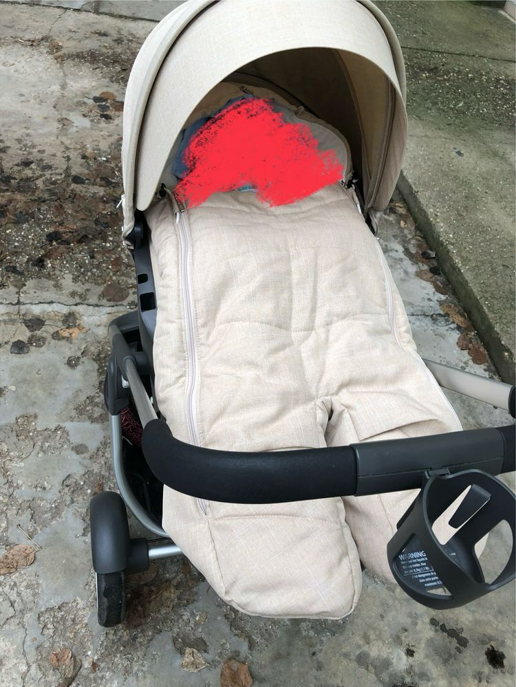 Бебешка комбинирана количка Stokke Crusi Beige с всички аксесоари