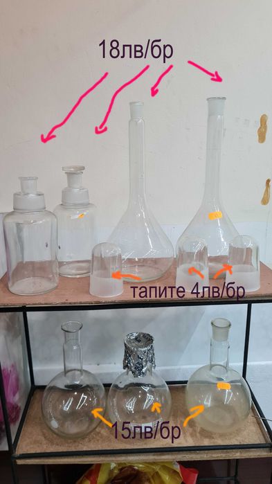 стари лабораторни съдове