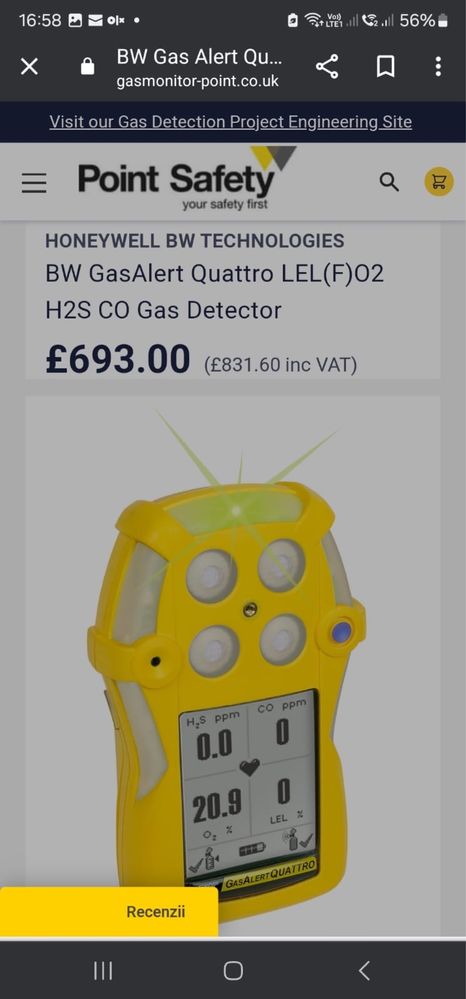 Detector gaz BW GasAlert Quattro