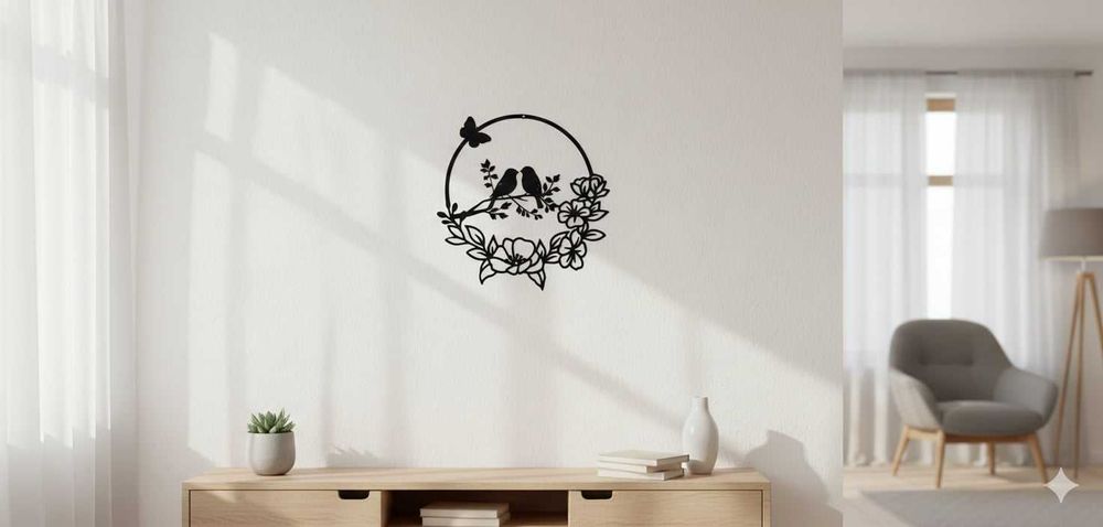 Decorațiune de perete,birds in love imprimate 3D