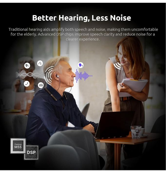 Nearity HearPod Air căști Bluetooth TV  wireless aparat auditiv senior