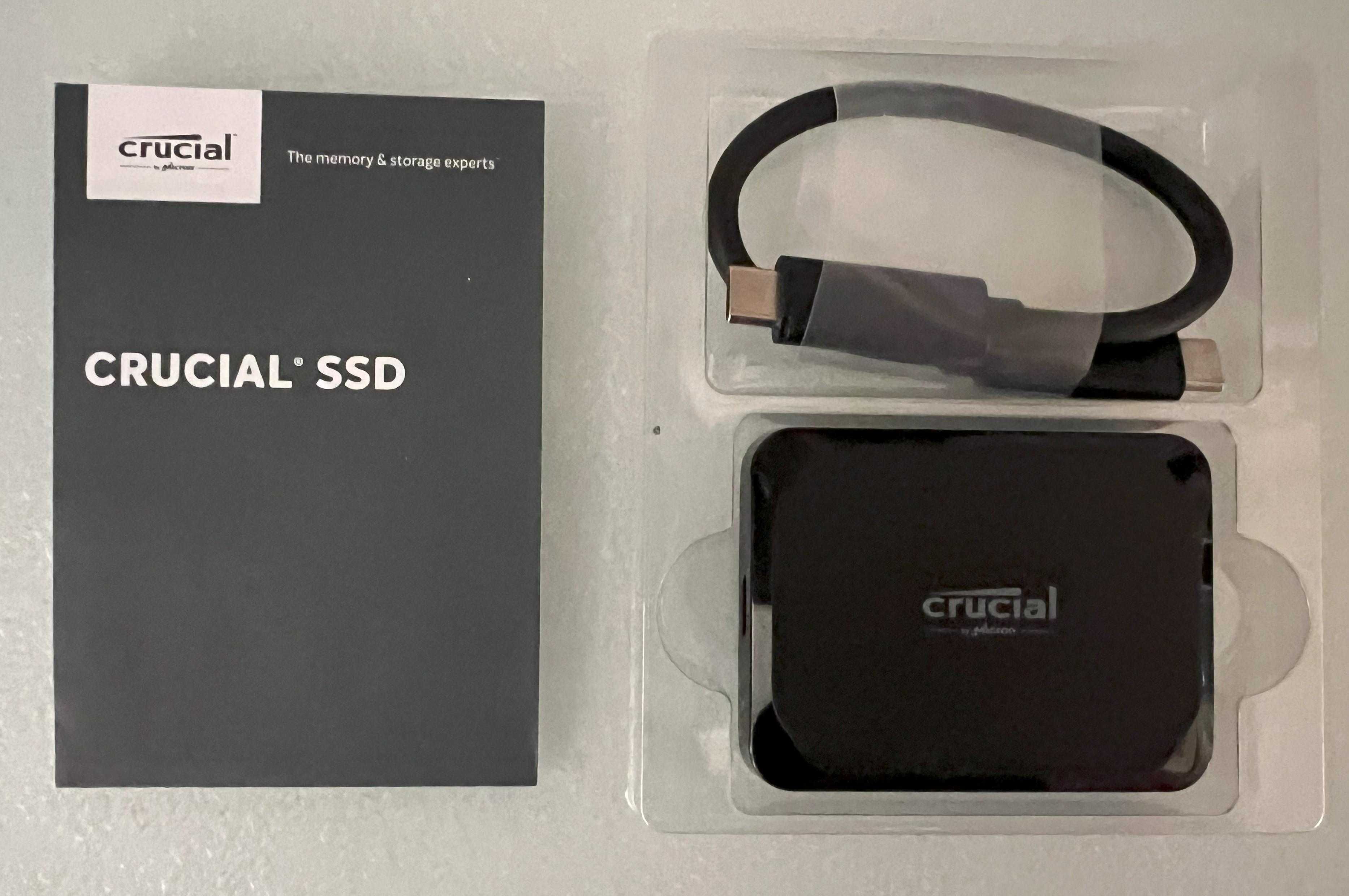 SSD Crucial X9 1TB USB-C 3.2 1050 MB/s (1GB/s) SIGILAT Transp Gratuit