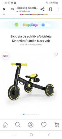 Bicicleta/tricicleta de echilibru