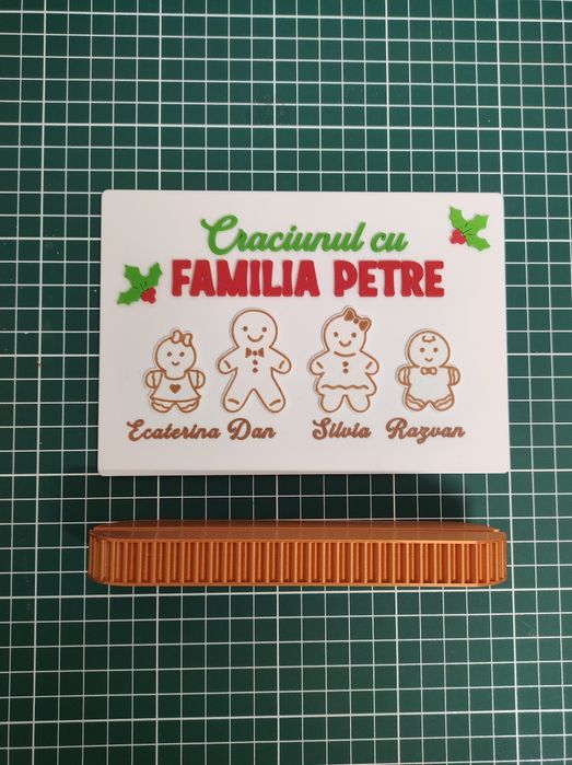 Decoratiune placuta personalizabila printata 3D