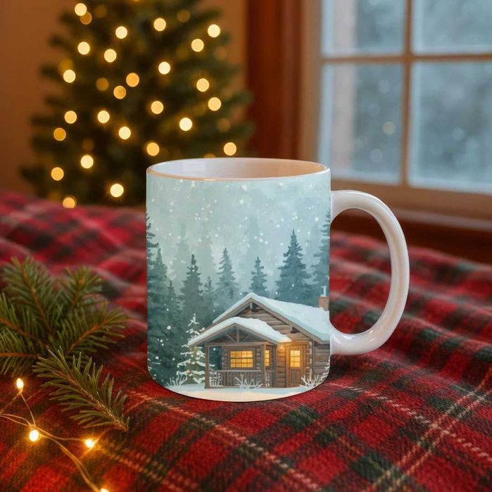 Коледна чаша с оригинален дизайн по предварителна поръчка