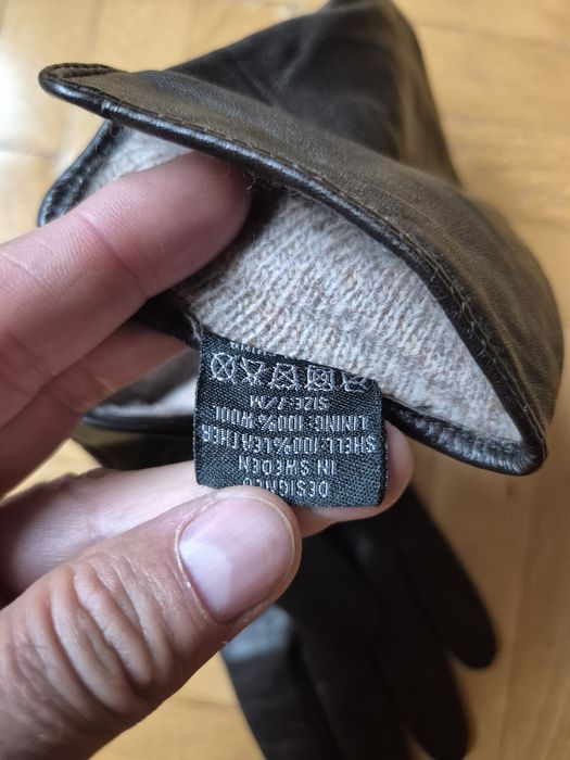 Mănuși premium A. Christensen, Piele naturală + Lâna - M