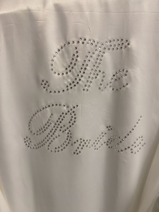 Halat de mireasa alb cu pene