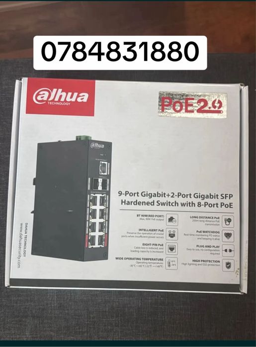 Switch Dahua PoE 2.0 – 9 Porturi