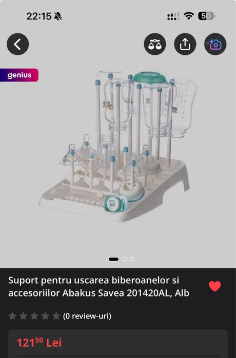 Suport pentru uscarea biberoanelor si acceoriilor