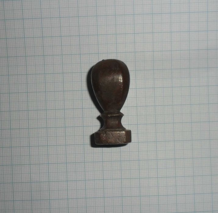 Печать старинная, дореволюционная, латунь, бронза