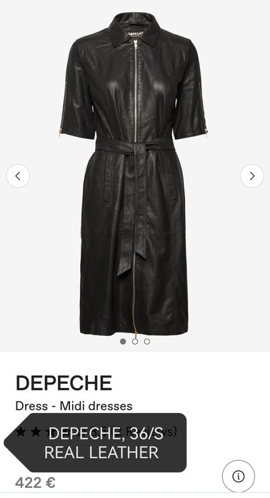Rochie piele naturala Depeche, noua cu eticheta