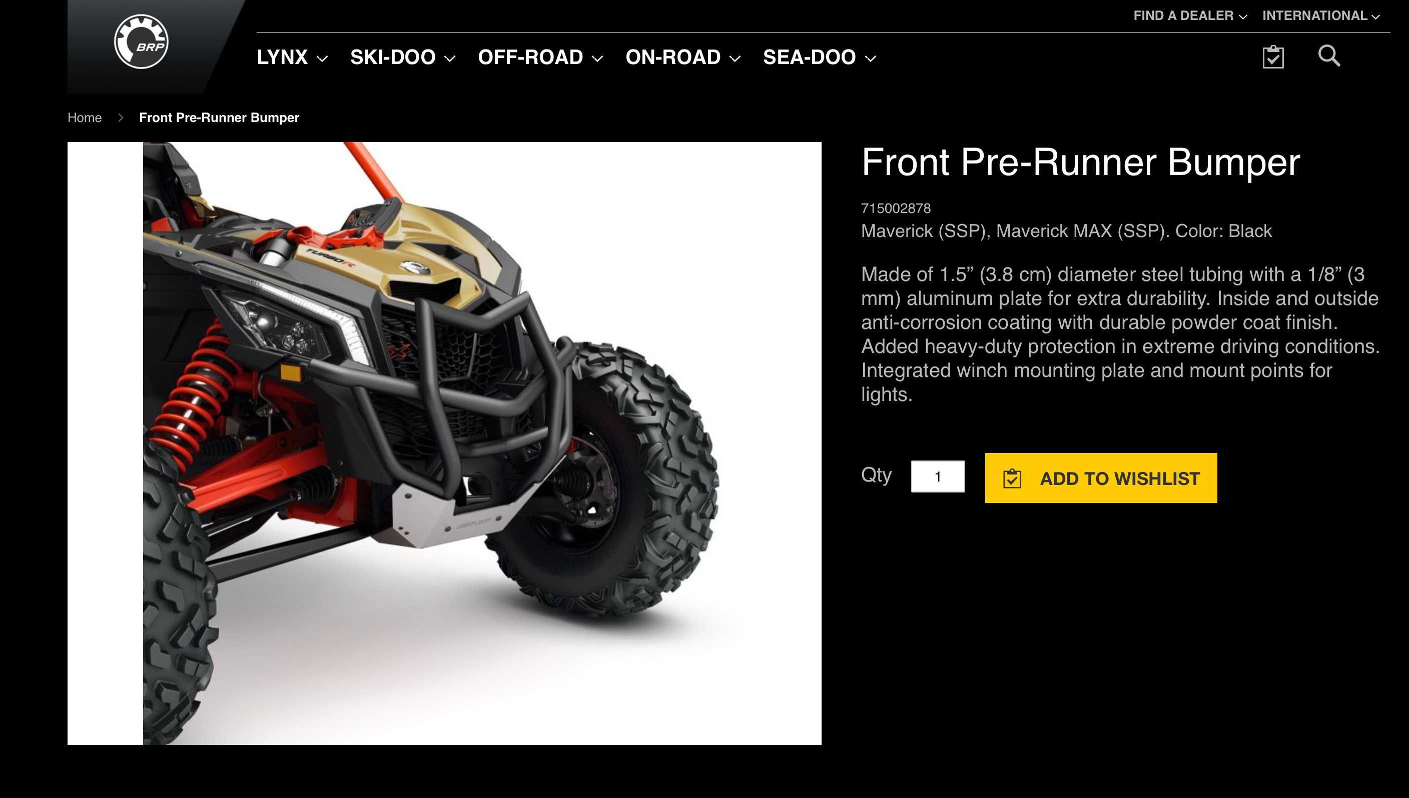 Преден Front Pre-Runner РОЛБАР за Can-Am Maverick X3