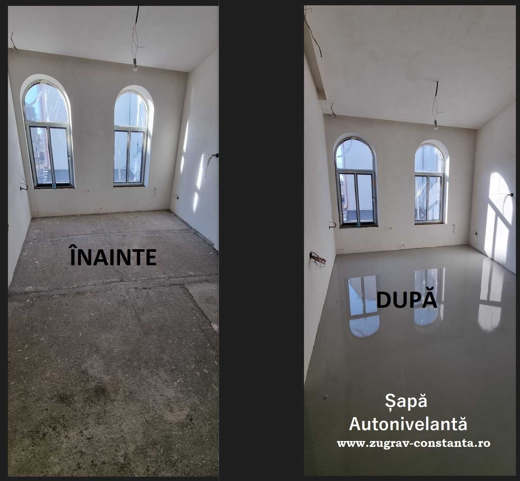 Zugraveli mecanizate - Sapa Autonivelanta - Decorative - Montare Tapet