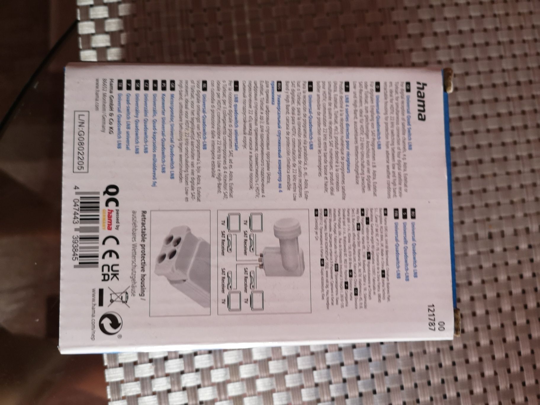 Receptor semnal TV saletit 4 ieșiri, hama