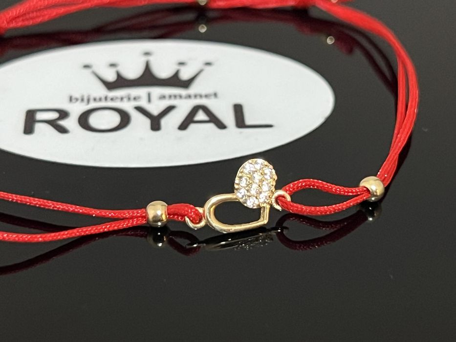 Bijuteria Royal CB : Bratara cu snur bile aur 14k 1,10 gr