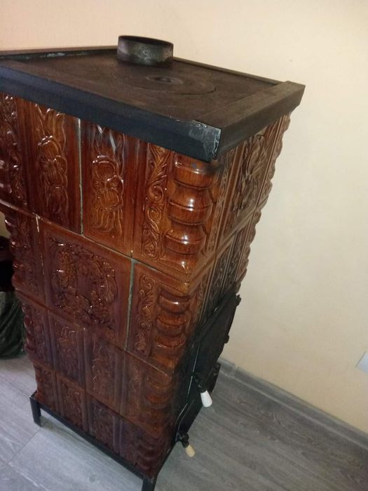 Sobă teracotă cu burlane inclusiv