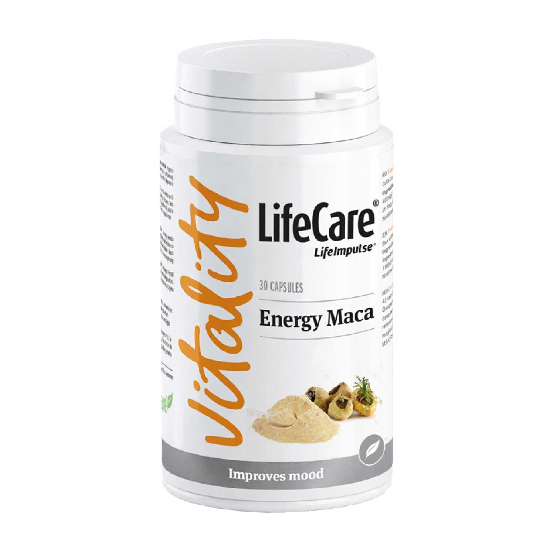 Energy Maca, cu Aschwagandha si Omega 3, Life Care®