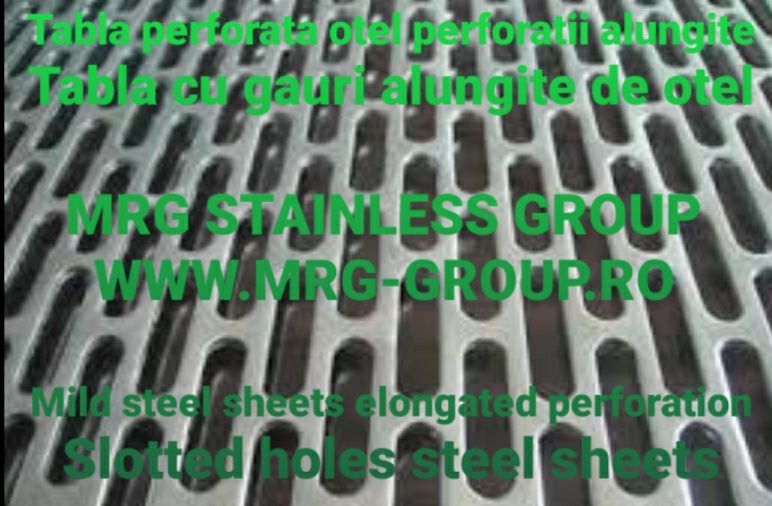 Tabla Perforată Oțel 1x1000x2000mm Perforații Alungite 3x20mm