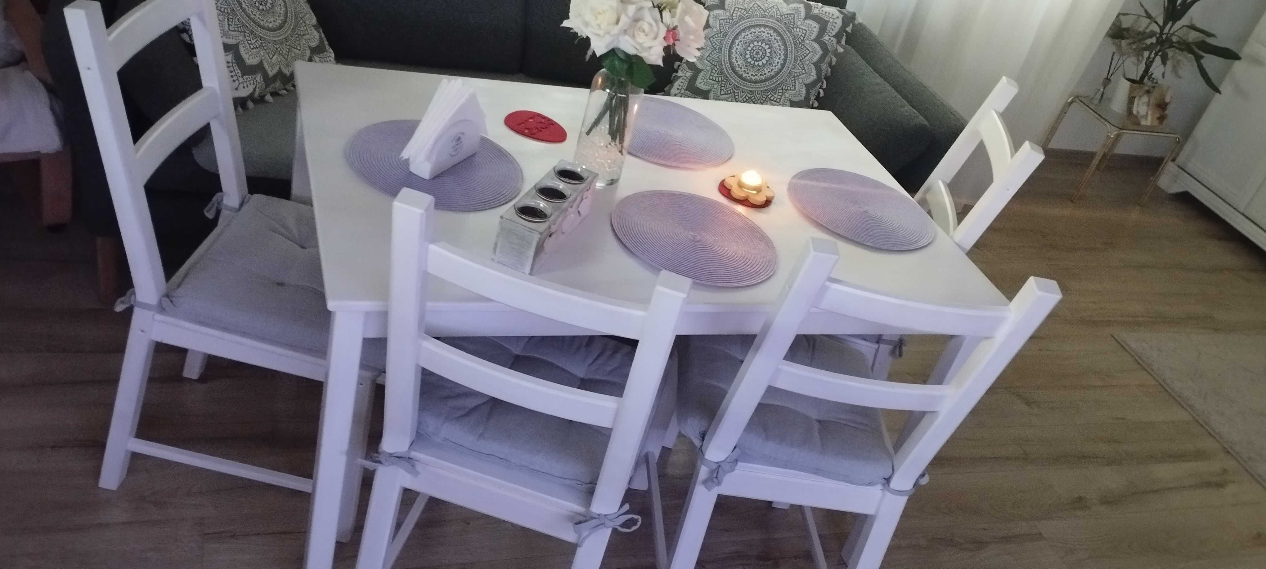 Set Masa și 4 scaune, Alb