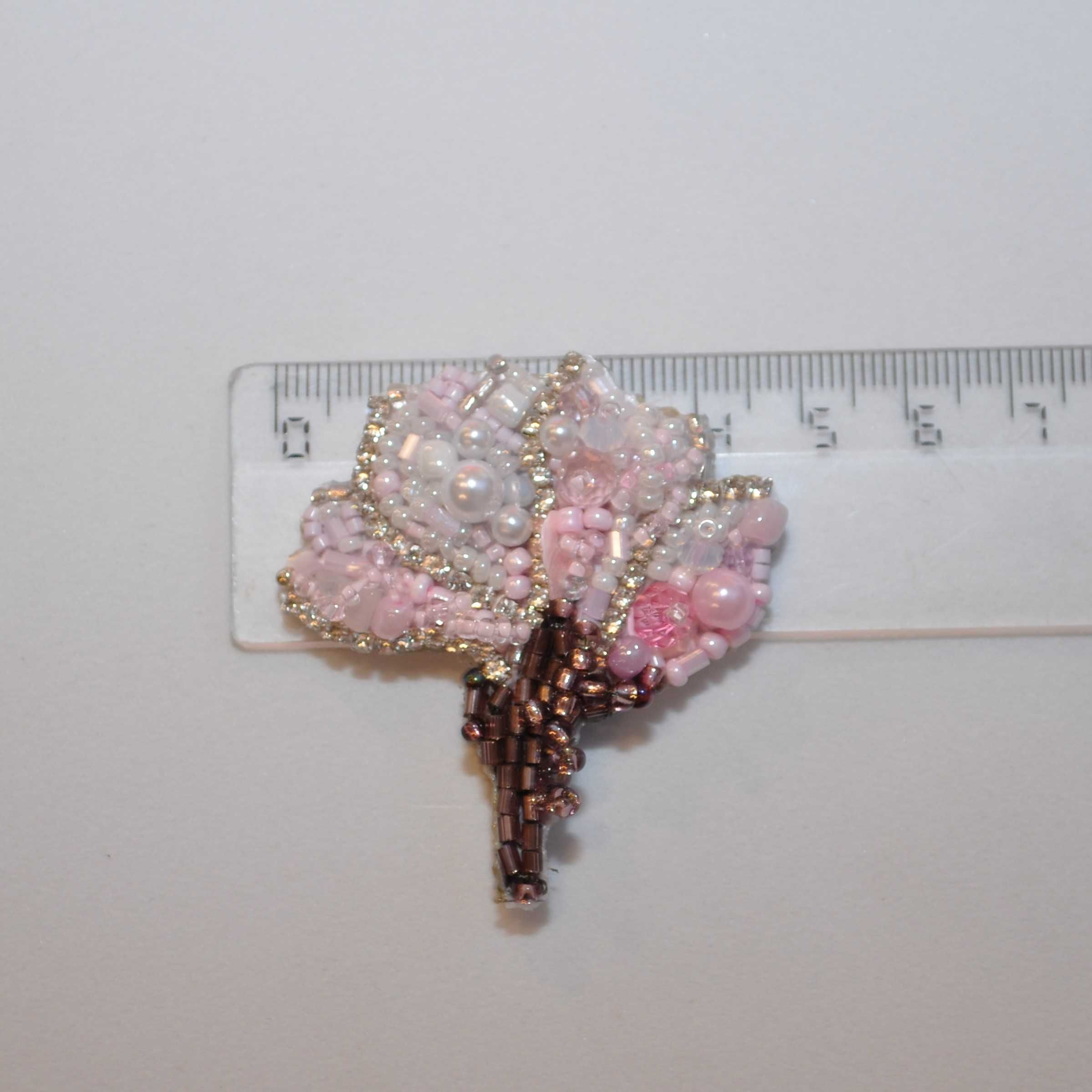 brosa magnolie roz 3D handmade brosa floare bijuterii handmade cadou