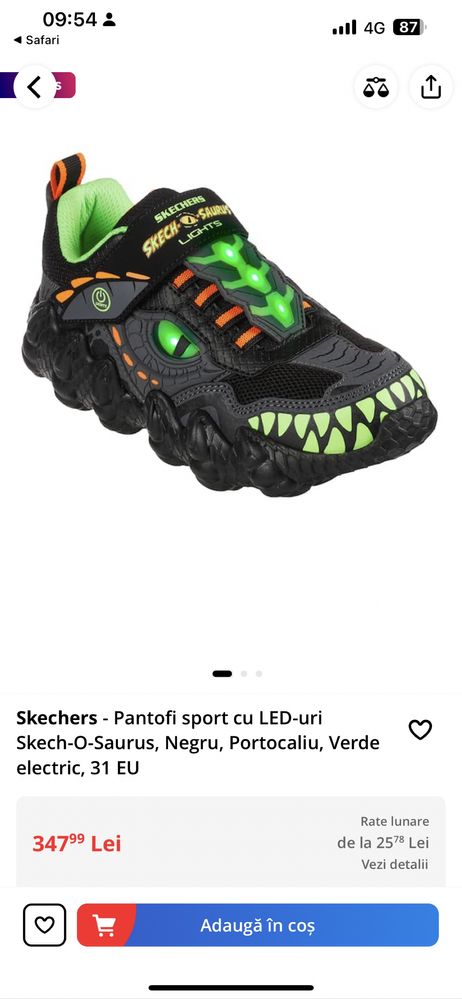 SKECHERS copii dinozaur noi