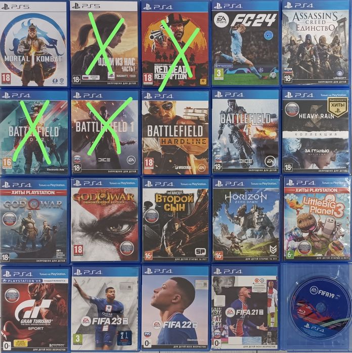 Игры для playstation 4 и ps5 на дисках в наличии в Кокшетау