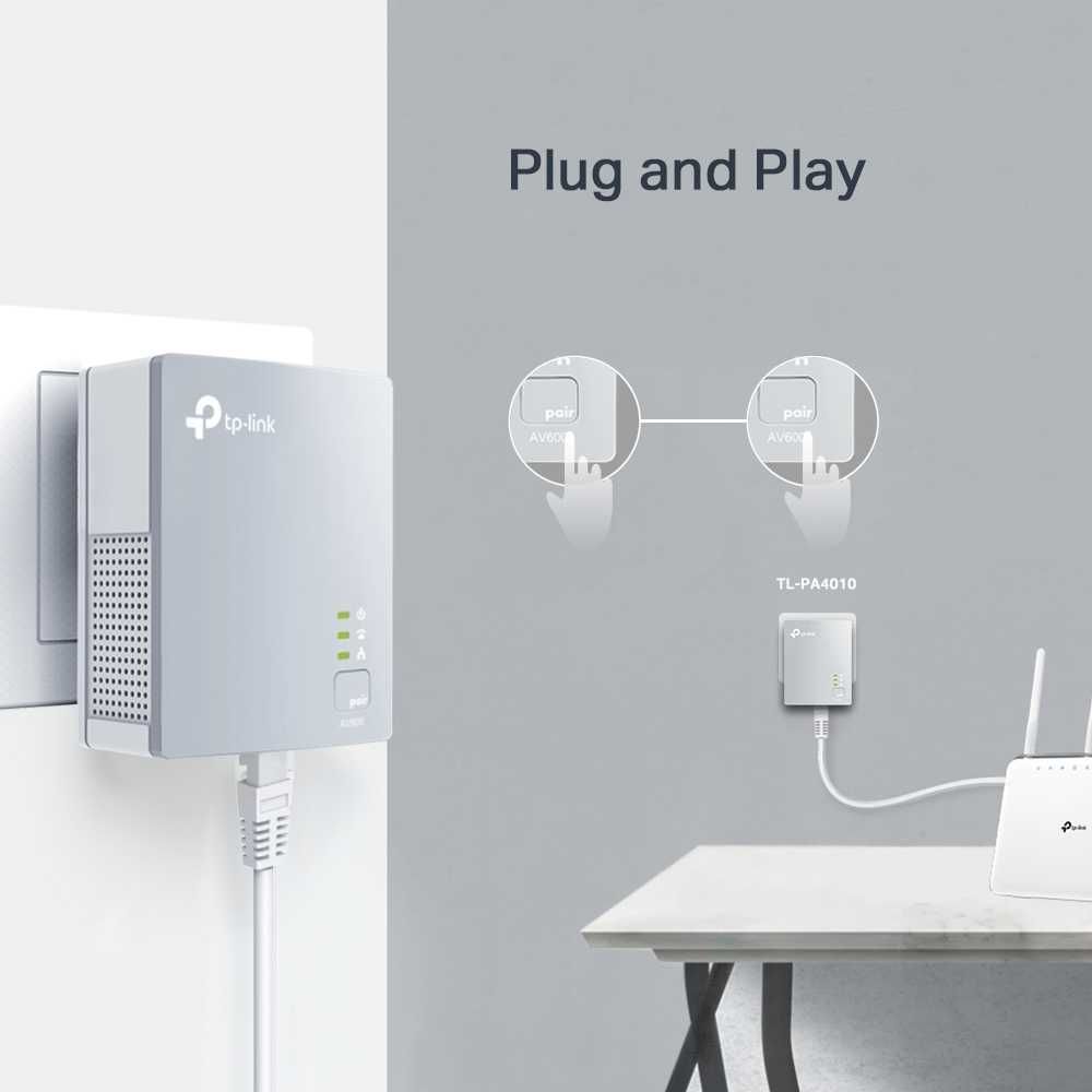 Комплект адаптеров Powerline AV600 TL-PA4010 KIT
