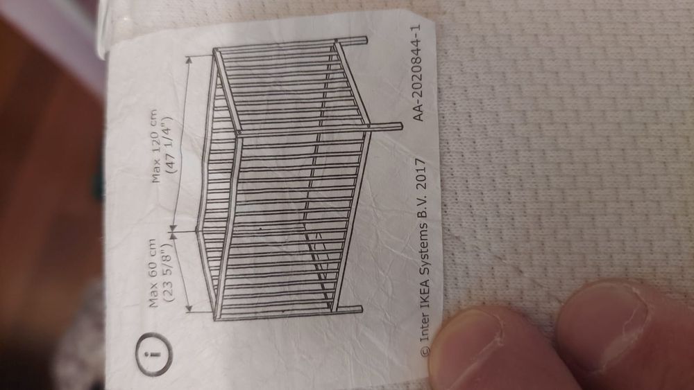 Pătuț bebe cu saltea IKEA si accesorii