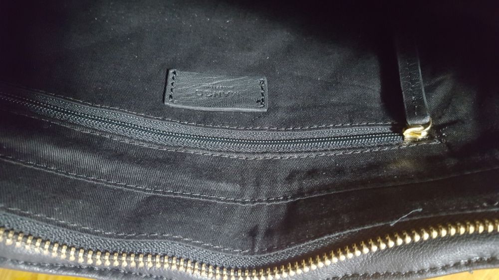 NOU!!Geanta piele Mango