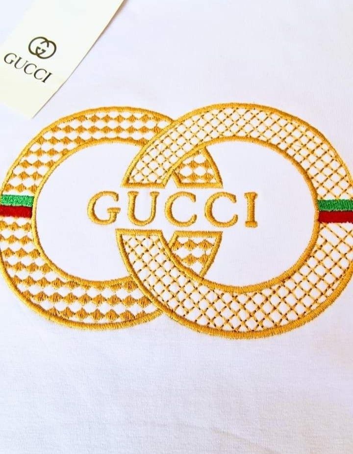 Tricouri Gucci unisex  bumbac cu licra, alb imaculat, diverse mărimi