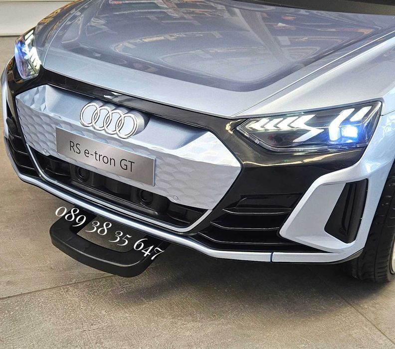 НОВО!Акумулаторна кола AUDI RS E-TRON GT с 12V,МЕКИ ГУМИ,металик,USB