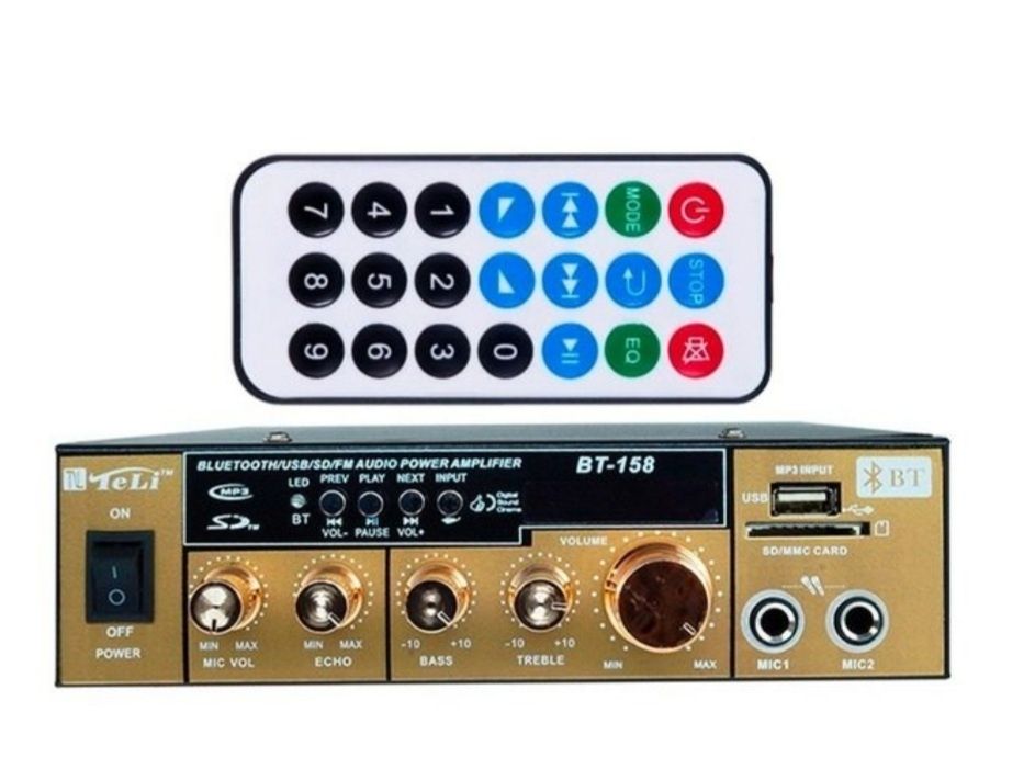 Amplificator receiver audio bluetooth USB telecomanda BT-158