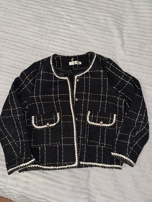 Стильный твидовый пиджак S